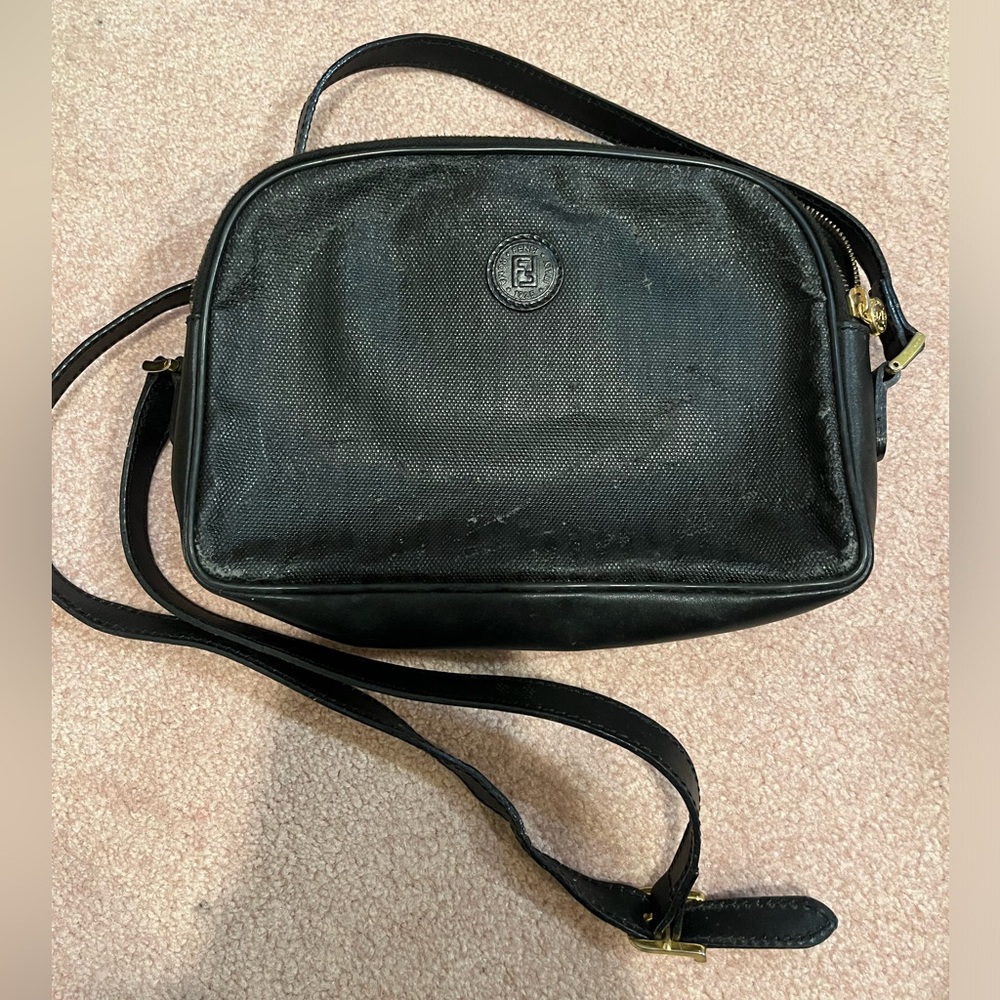 Vintage FENDI Crossbody Black